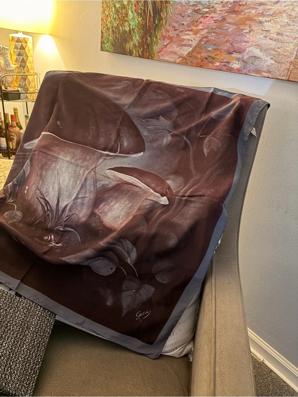 Gucci silk scarf vintage